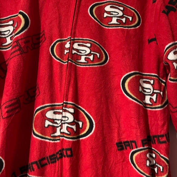 San Francisco 49ers Concepts Sport Women's Red Keystone  Fleece Union Sleep Suit - Picture 4 of 6